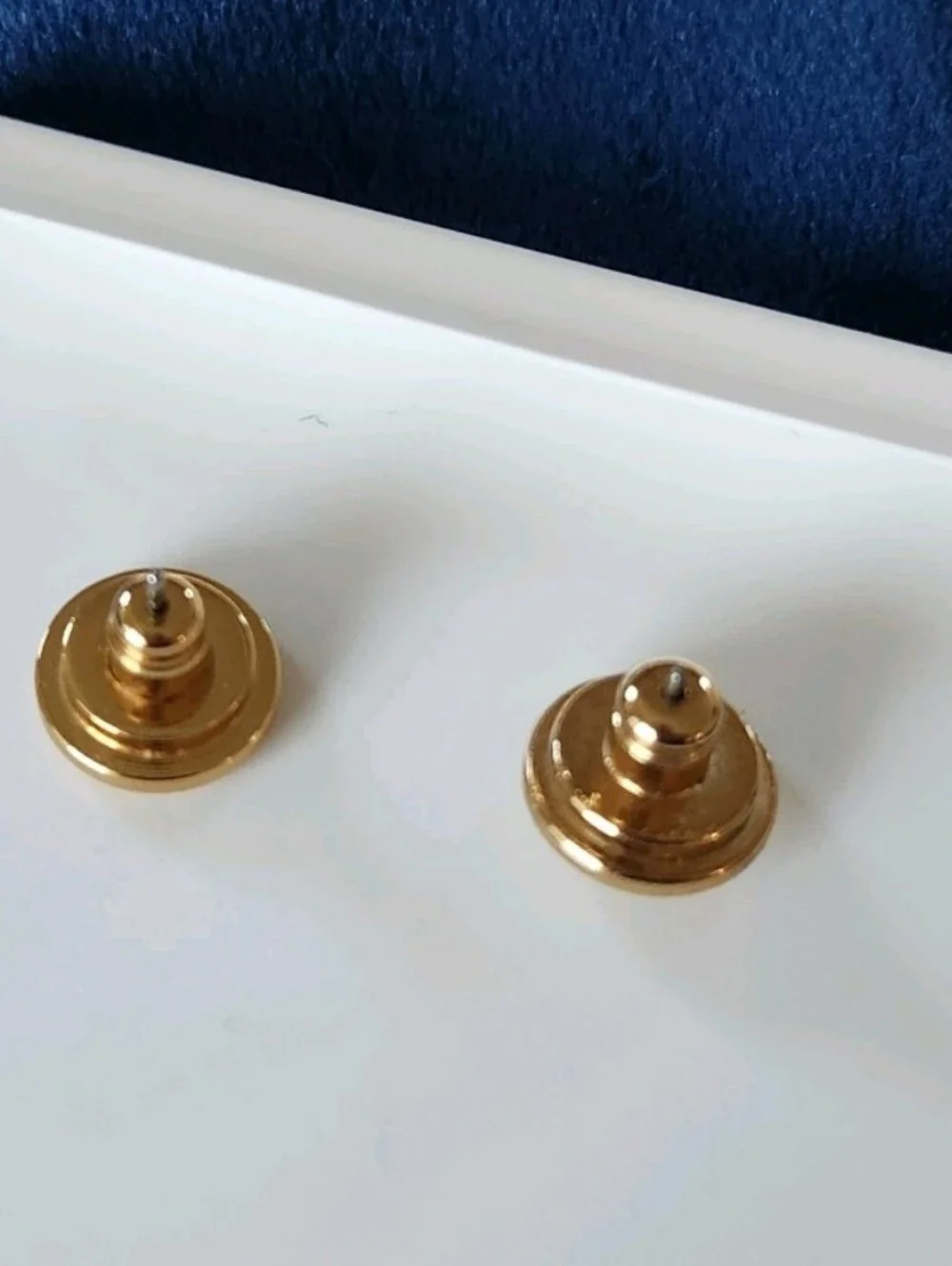 Tory Burch Blue Fleur Stud Earrings